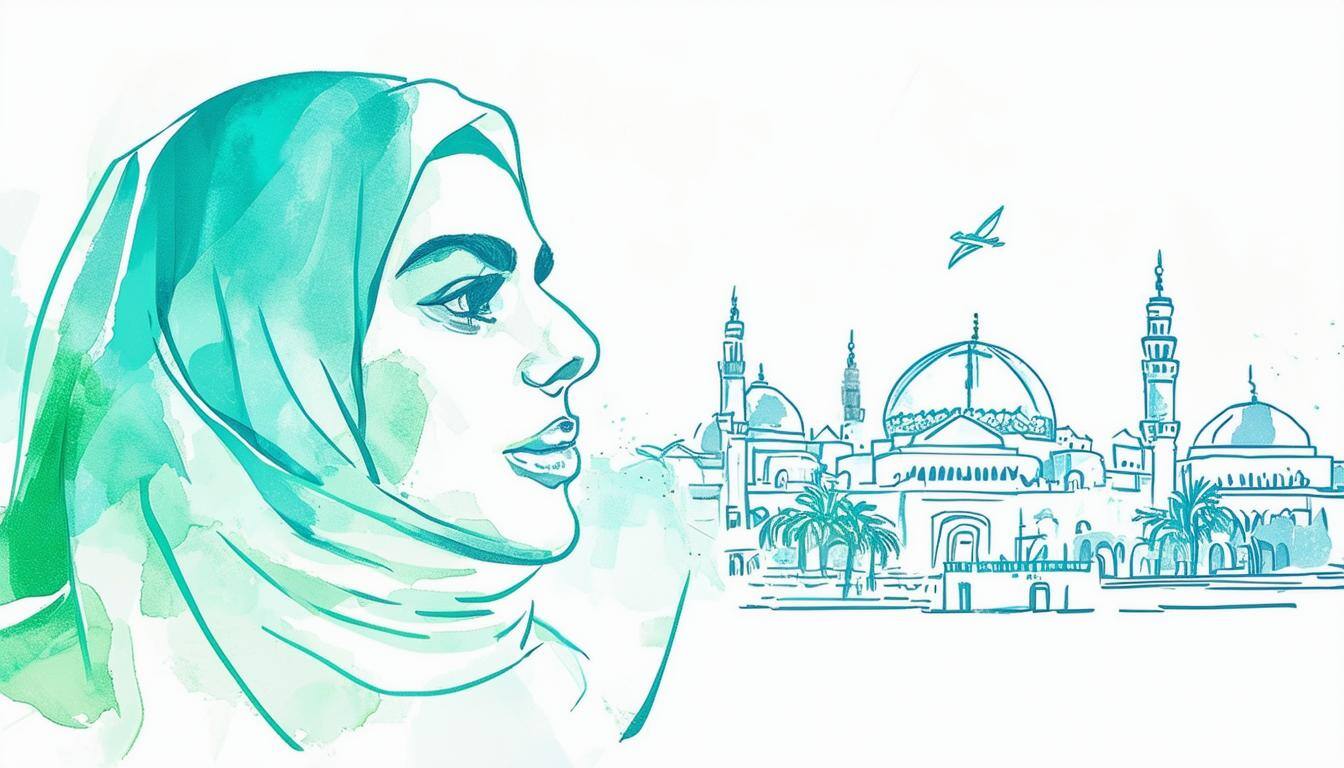 Its been a great year for whistleblower protections in the Middle EastVector illustration, in blue and green colors on a white background in the sty