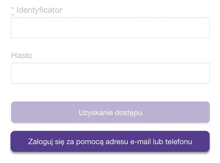 Email lub telefon stają się kluczem dostępu