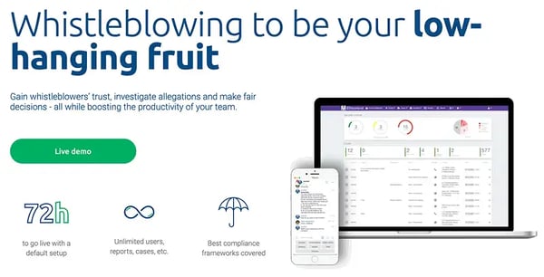 Ethicontrol whistleblowing software solution