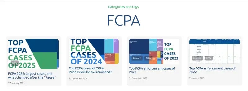 FCPA cases reports on Ethicontrol blog (2)