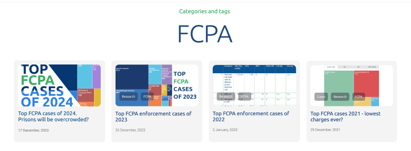 FCPA cases reports on Ethicontrol blog