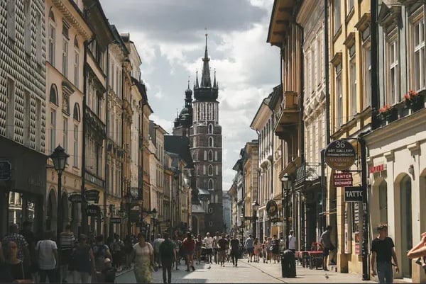 Old street in Krakow
