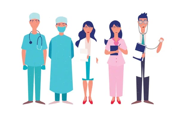 HealthcarВекторна картинка лікарі на білому фоні e Doctors Characters