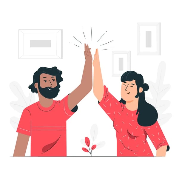 High five concept illustration