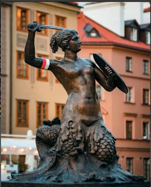 Polish statue of woman warrior