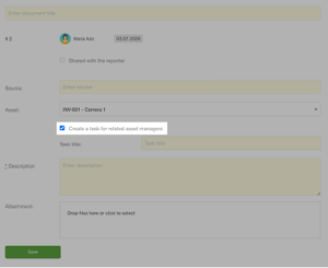 Connect assets to tasks