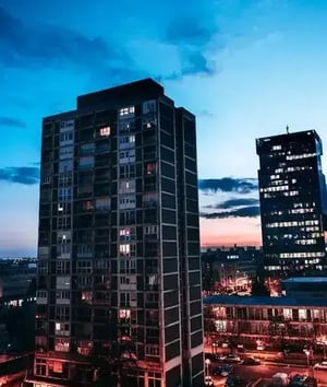 Croatia photo of high building in the dark