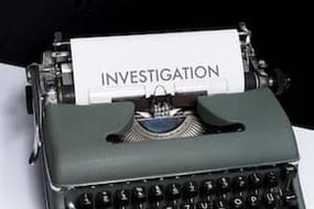 Typewriter and paper Investigation