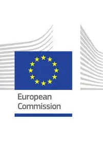 Poster European Commission with the flag of EU